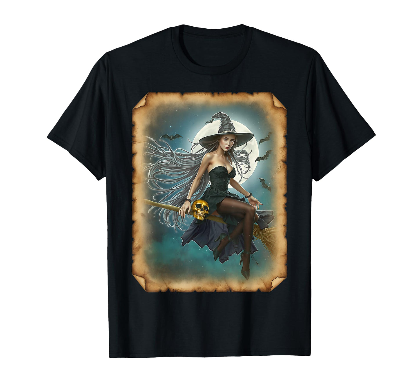 Hot Girl on T-Shirt for Men - Sexy Halloween Witch T-Shirt