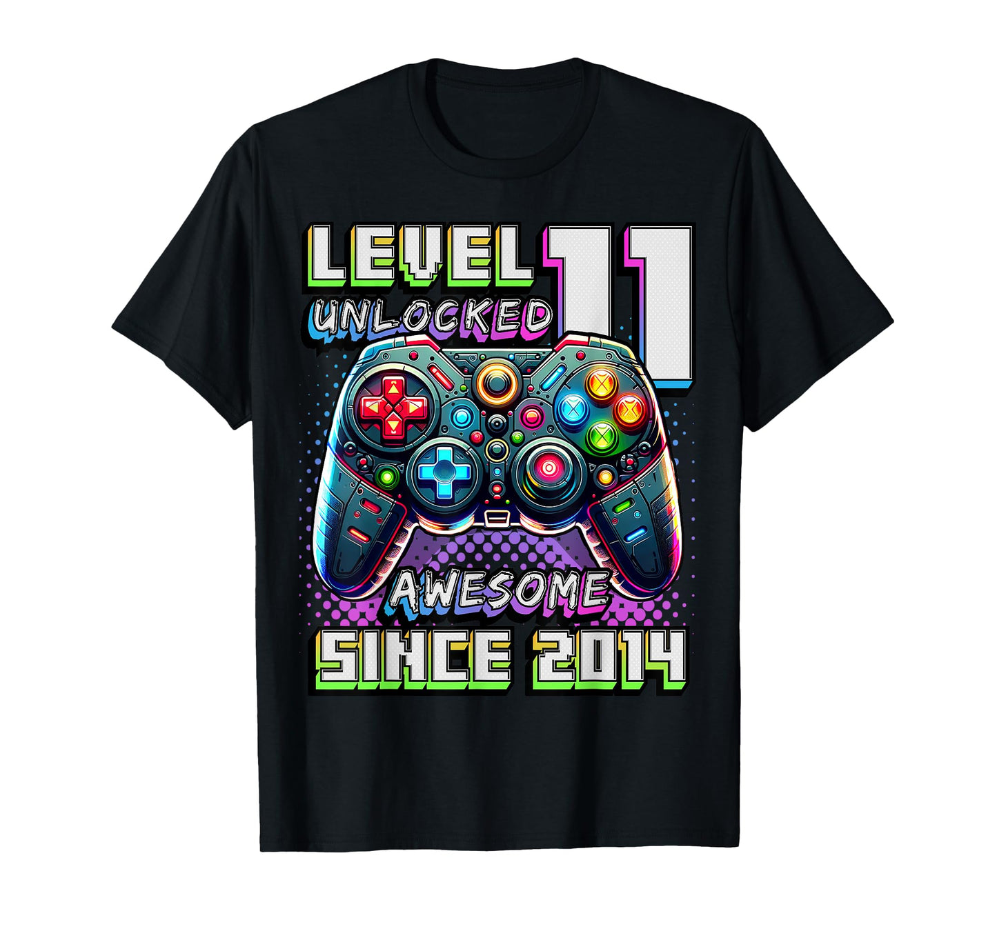 11th Birthday Boy Level 11 Gamer 11 Year Video Game Party T-Shirt