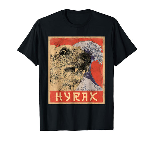 Hyrax Japanese Vintage Style Funny Hyrax Meme T-Shirt