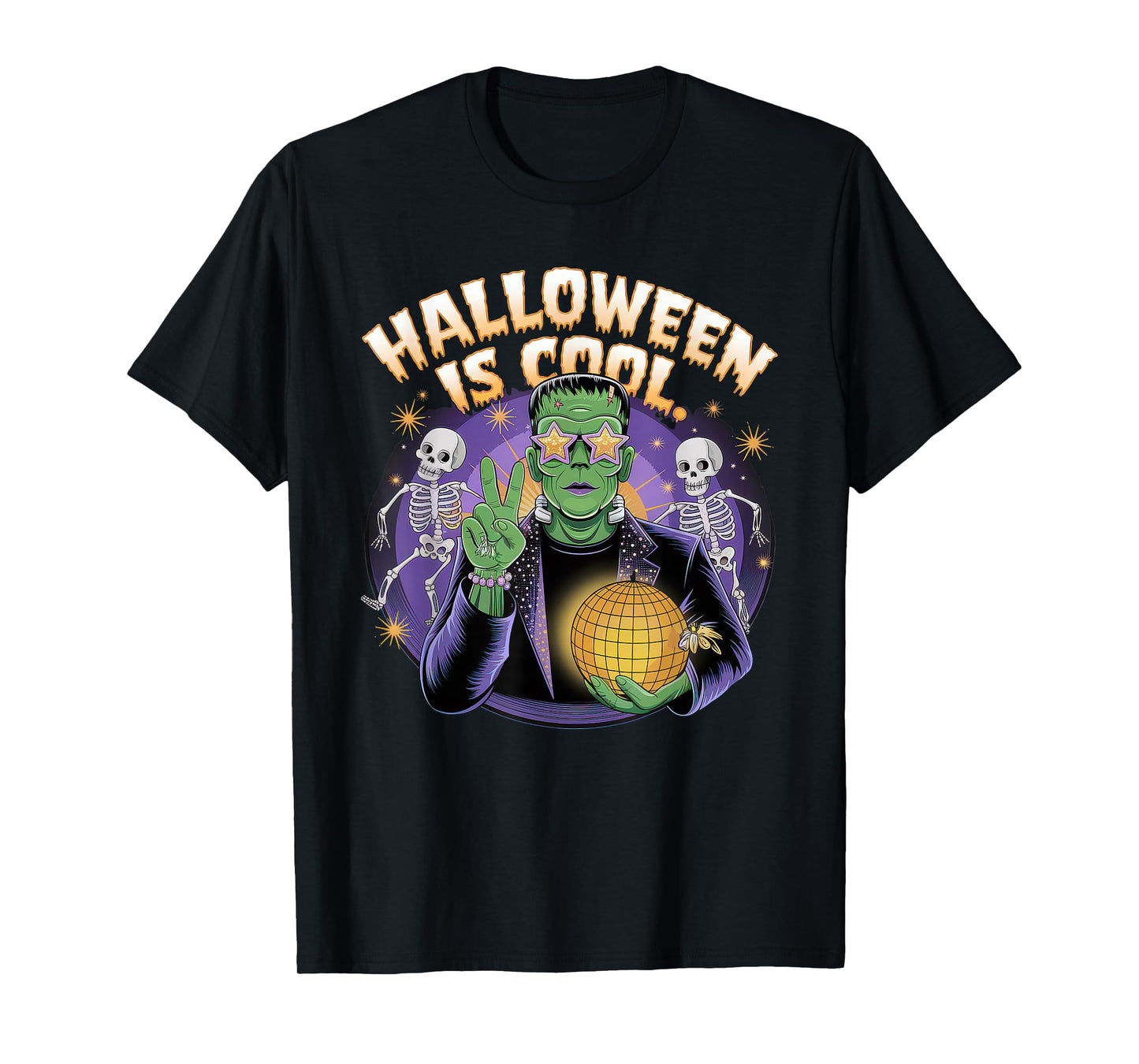 Halloween is Cool Tshirt Women Men Frankenstein Monster T-Shirt