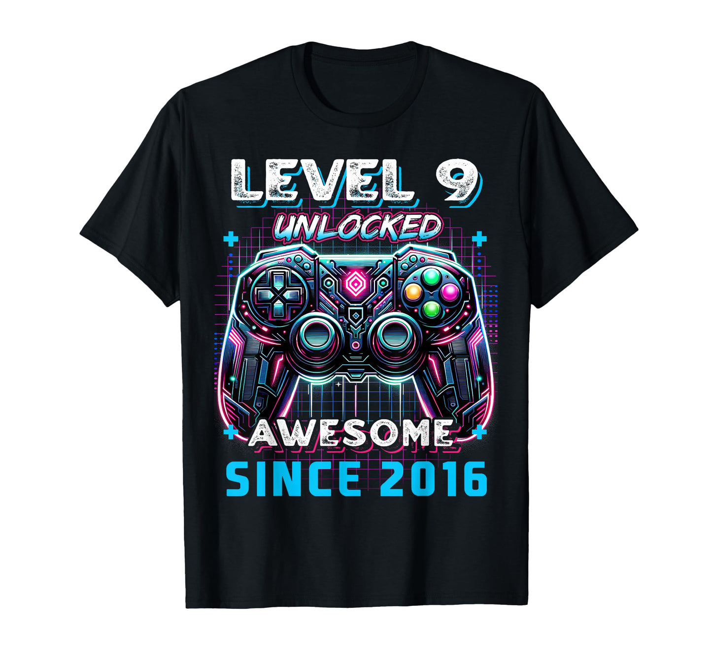 9th Birthday Boy Level 9 Gamer 9 Year Video Game Party T-Shirt