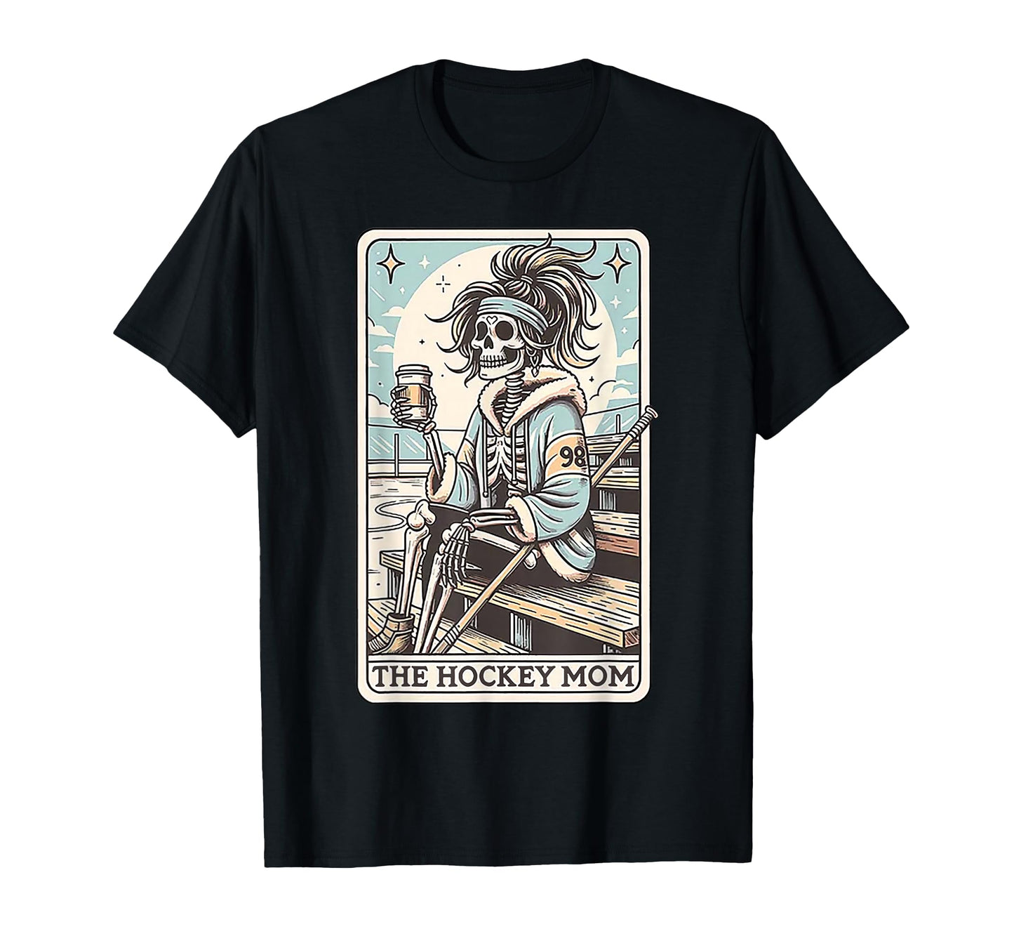 Hockey Mom Funny Skeleton Card T-Shirt