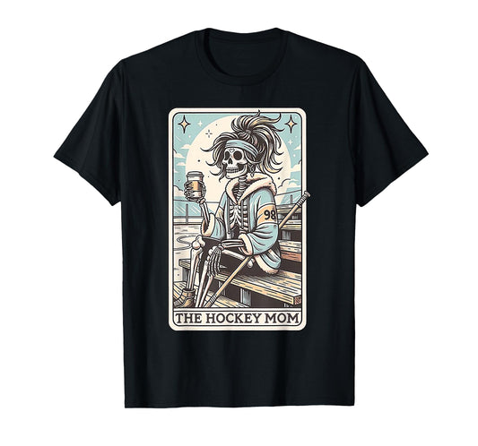 Hockey Mom Funny Skeleton Card T-Shirt