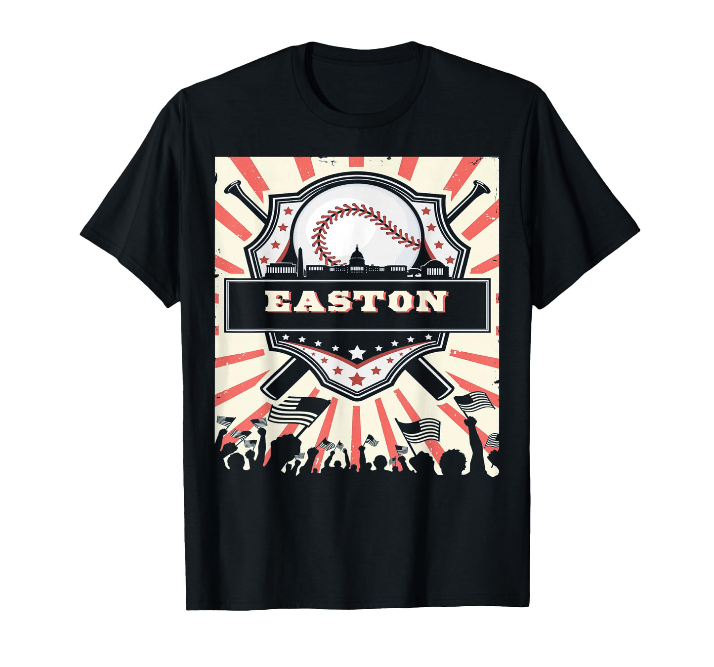 First name Easton Baseball for game day T-Shirt