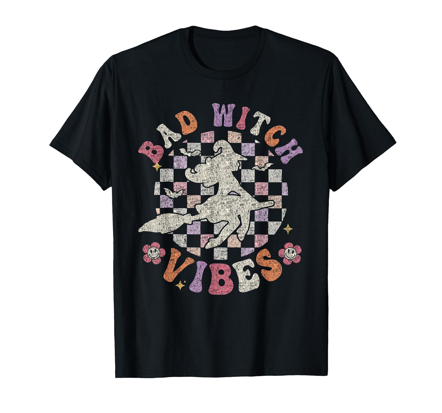 Bad Witch Vibes Retro Halloween T-Shirt