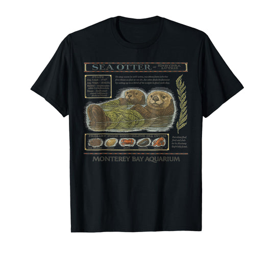 Vintage Sea Otter Monterey California 90's Aquarium Lover T-Shirt