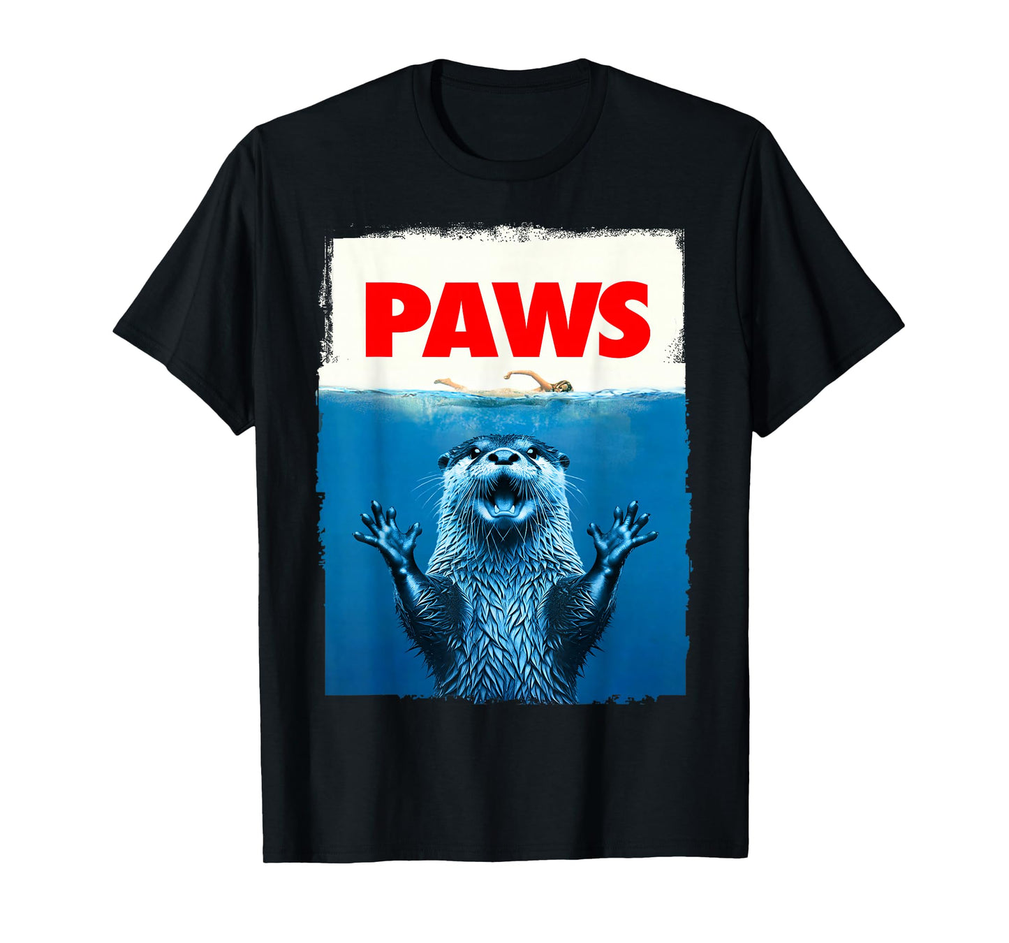 Paws Otter Funny Otter Lover Gifts For Men Women Kid Teen T-Shirt