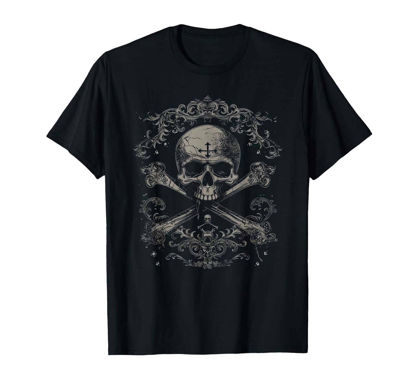Skull & Crossbones, Pirate Vintage T-Shirt