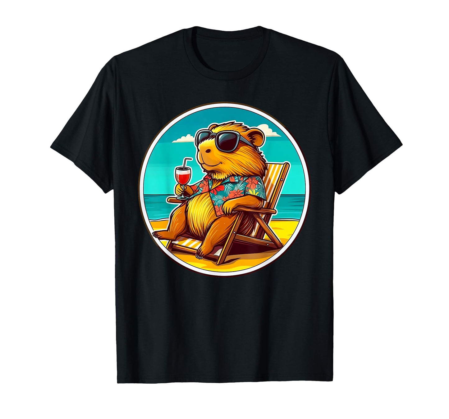 Cool Capybara Funny Capy Lover Men Women Teen Boys Kids T-Shirt