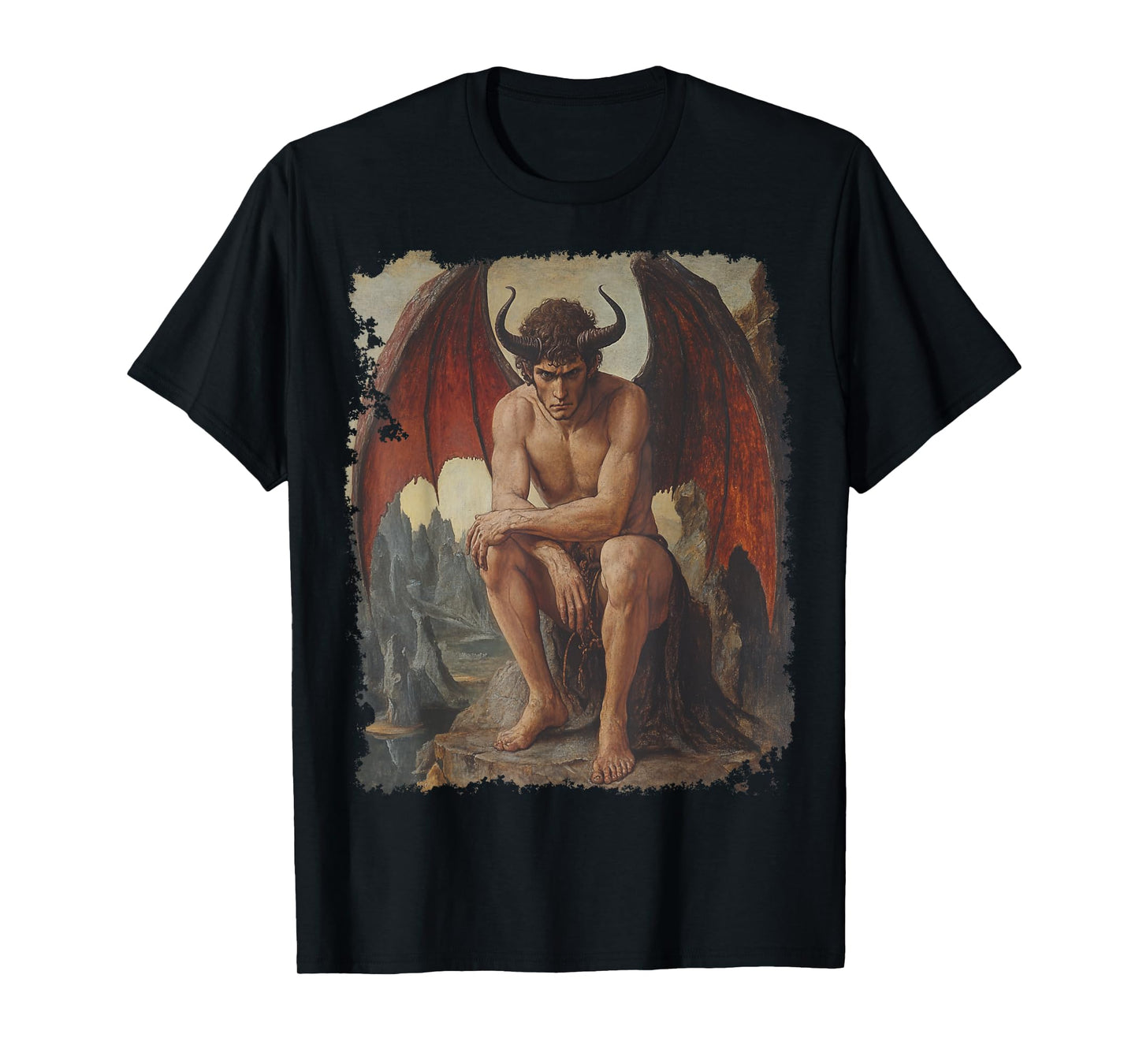 Renaissance Art Devil Graphic Tee T-Shirt