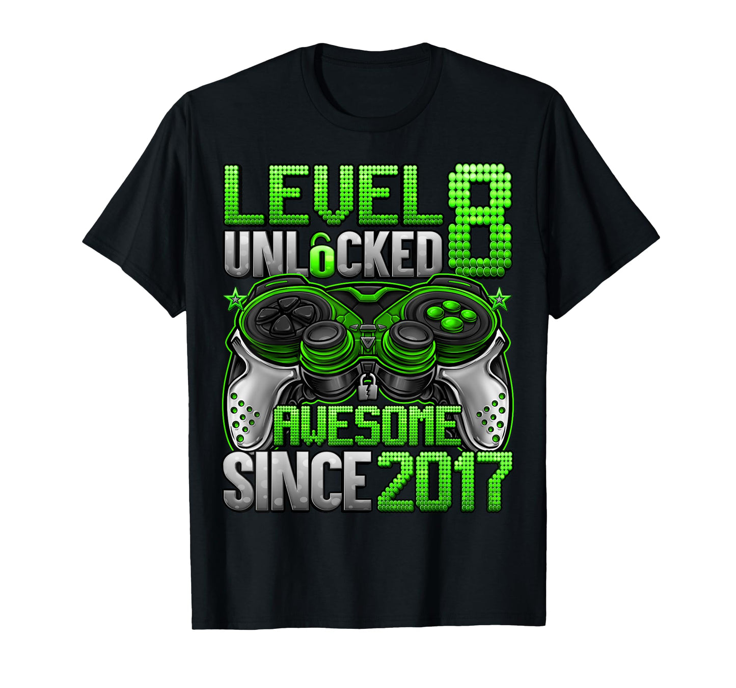 Level 8 Unlocked 8 Year Old Gifts For Boys 8th Birthday Boy T-Shirt