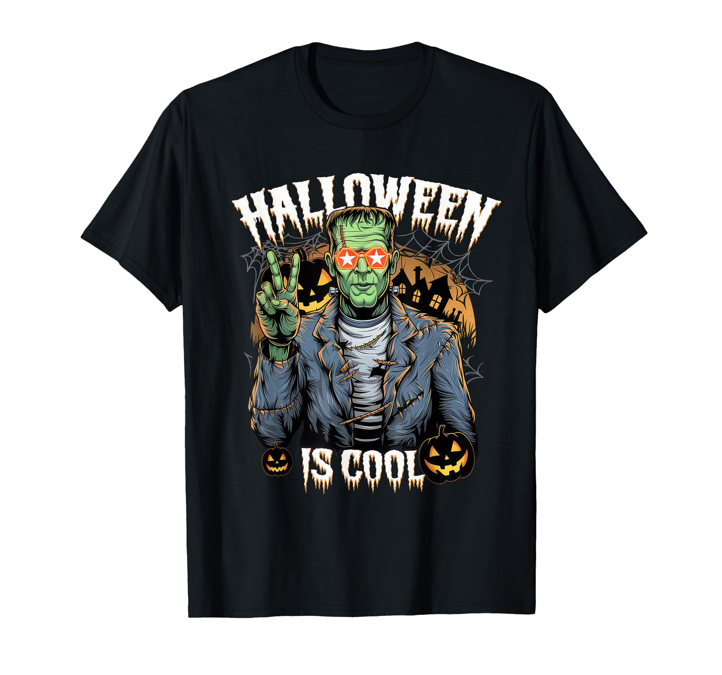 Halloween is Cool Tshirt Women Men Frankenstein Monster T-Shirt