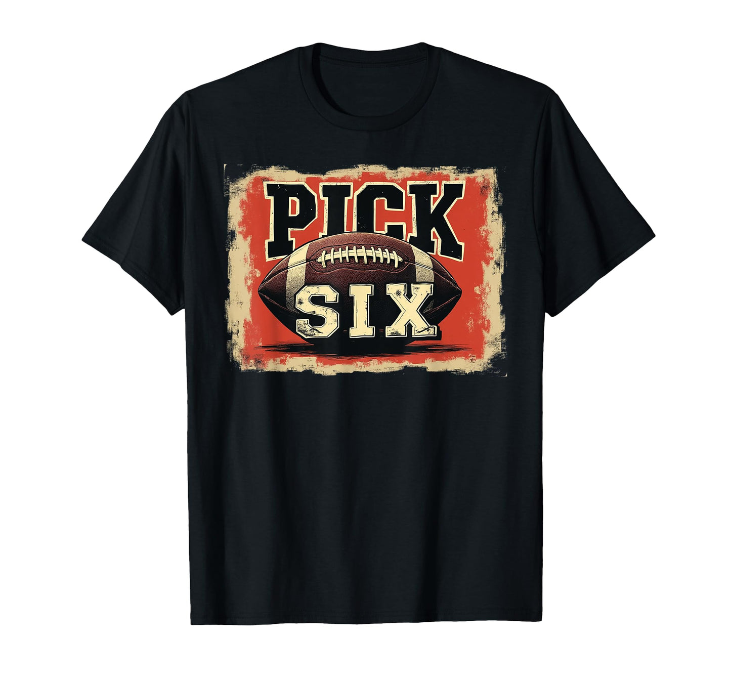 Pick Six Football Play - Savage Interception Design T-Shirt