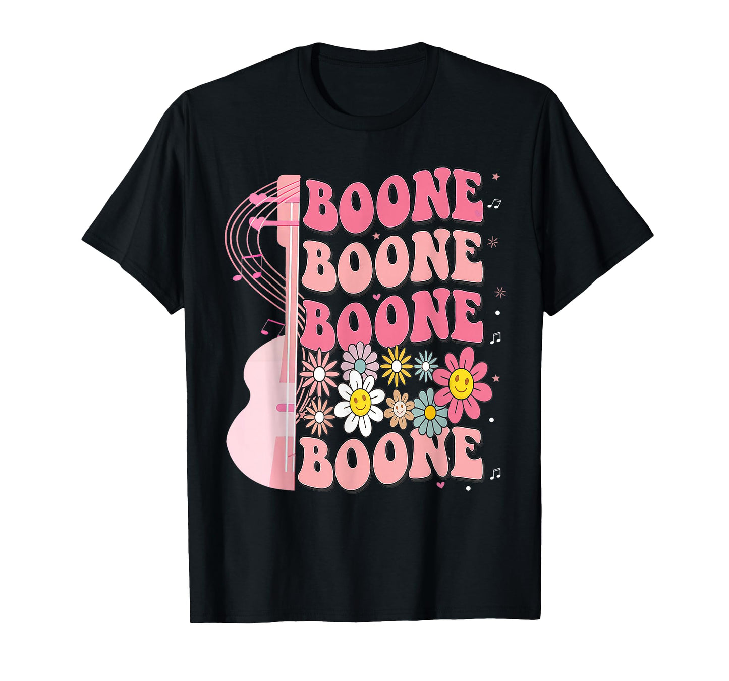 Girl Retro Boone Groovy Flower First Name Personalized 80's T-Shirt