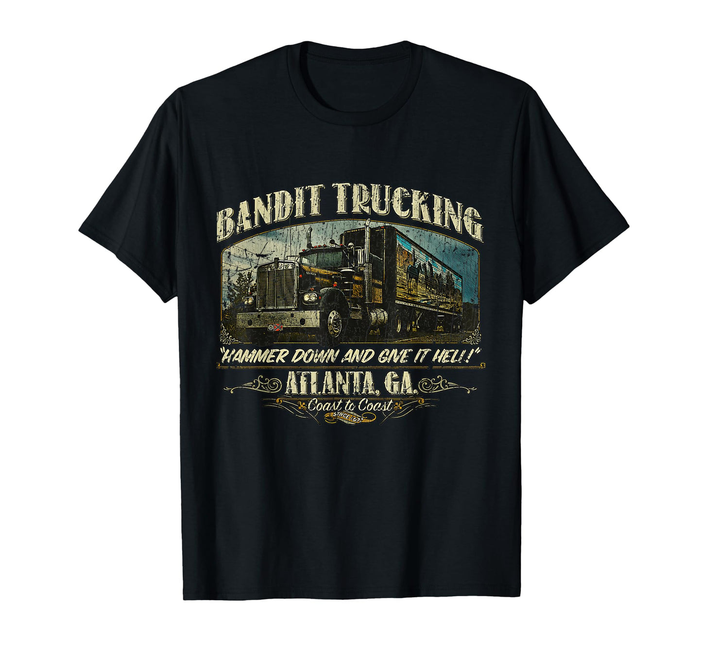Huiibao Funny The Bandit Retro Trucking 1977 T-Shirt