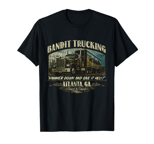 Huiibao Funny The Bandit Retro Trucking 1977 T-Shirt
