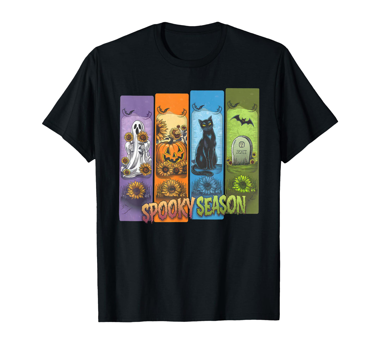 Halloween Tshirt Women Men Skeleton Witch Monster Party T-Shirt
