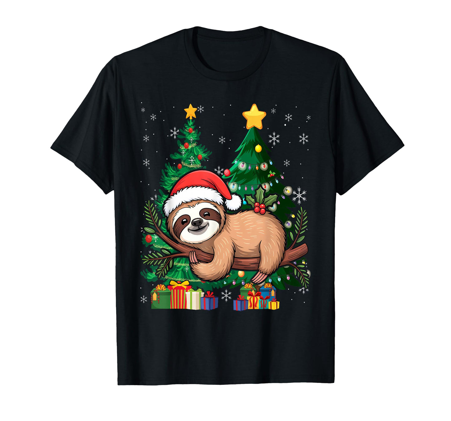 Sloth Merry Christmas Sweater Santa Slothmas T-Shirt