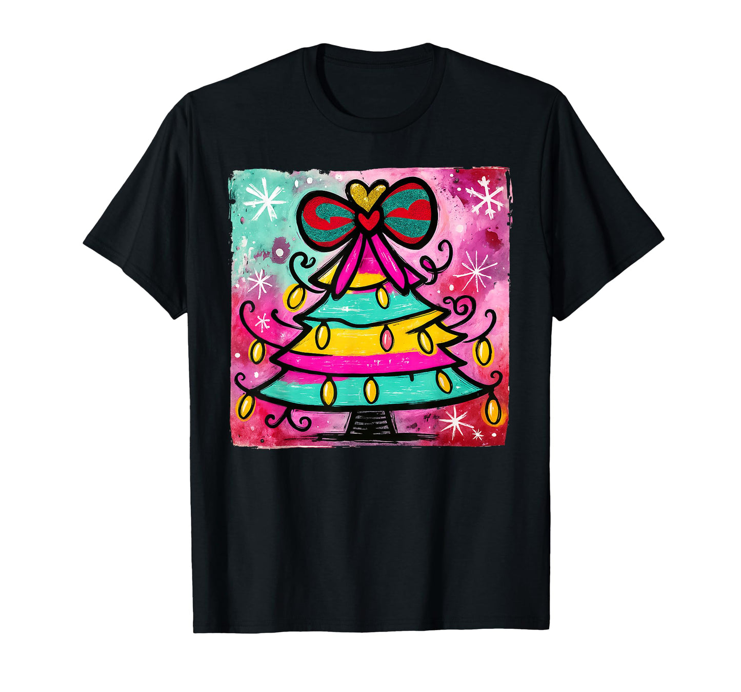 Coquette Christmas Tree Preppy Christmas Merry Christmas T-Shirt