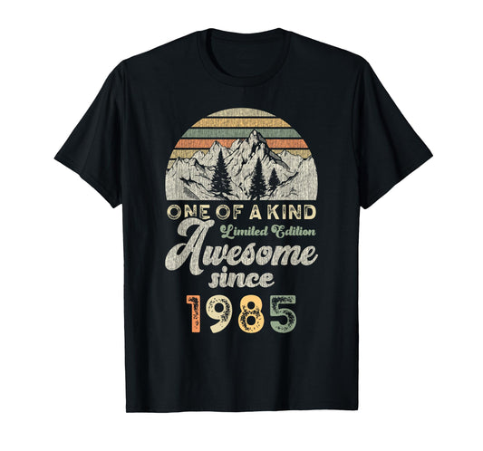 Awesome Since 1985 Birthday 40 Years Mountains T-Shirt