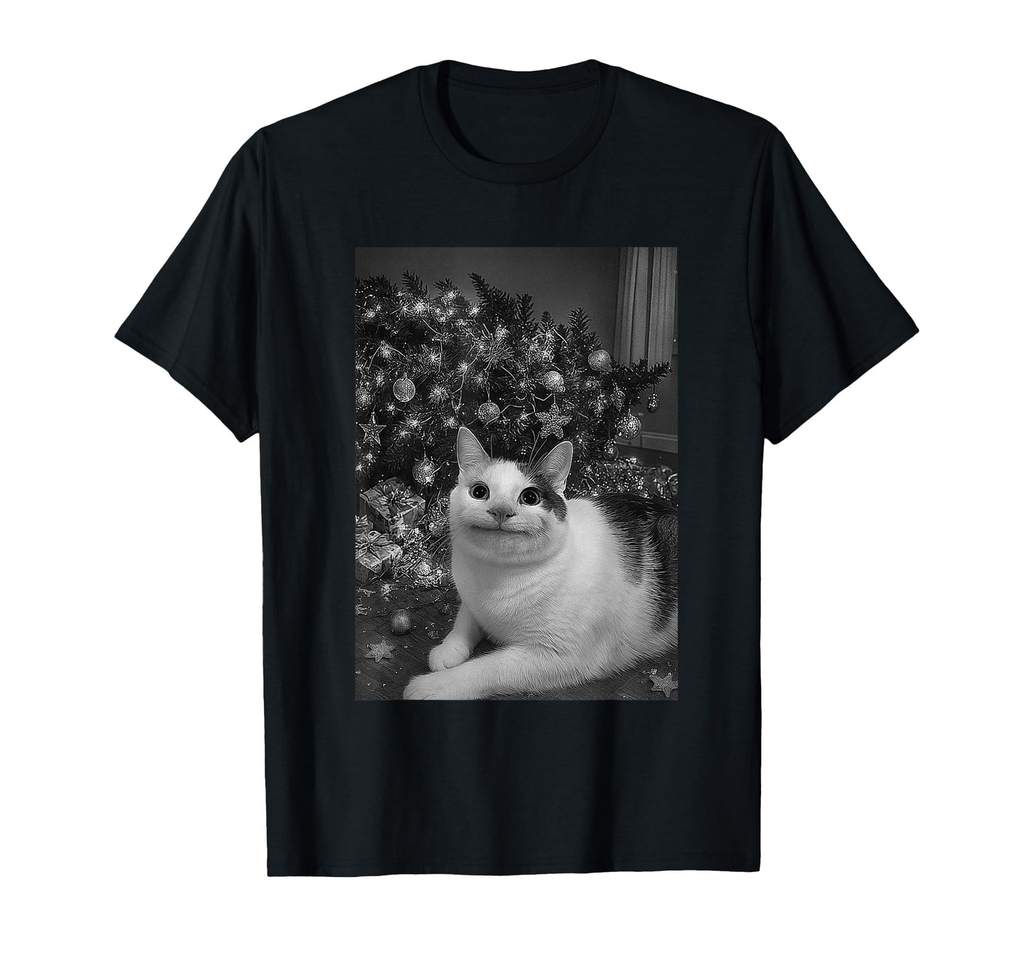 Cat Taking A Selfie Xmas Tree Ornament Christmas Holiday T-Shirt