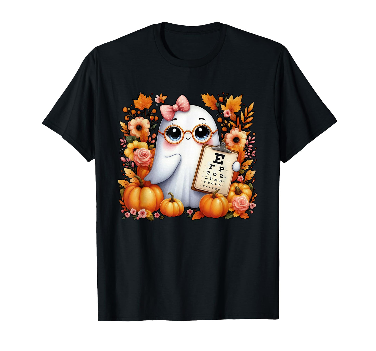 Halloween Vibes Optometrist Boo Ghost Optician Optometry T-Shirt