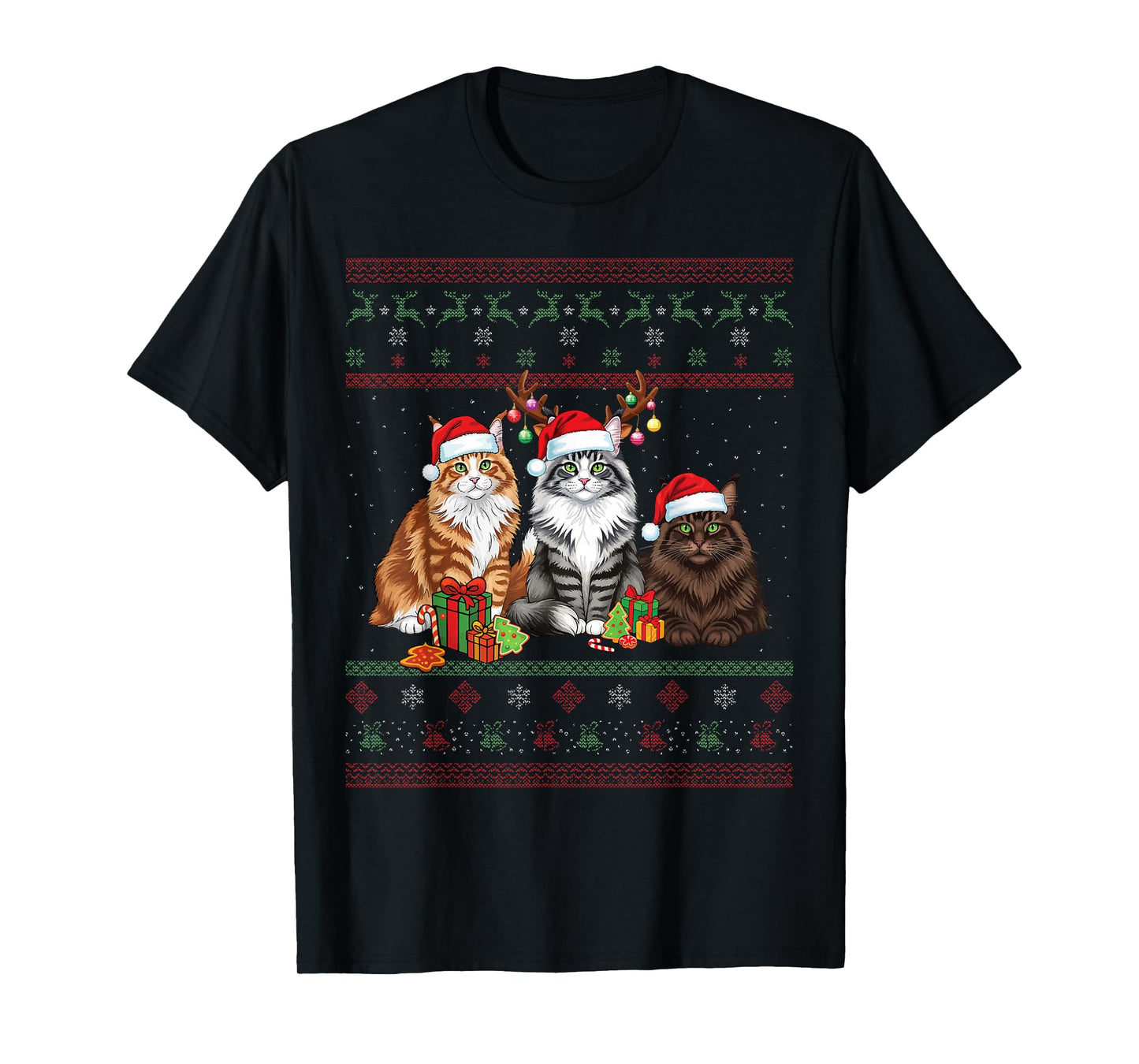 Love Persian Cats Happy Christmas Funny Ugly Christmas T-Shirt