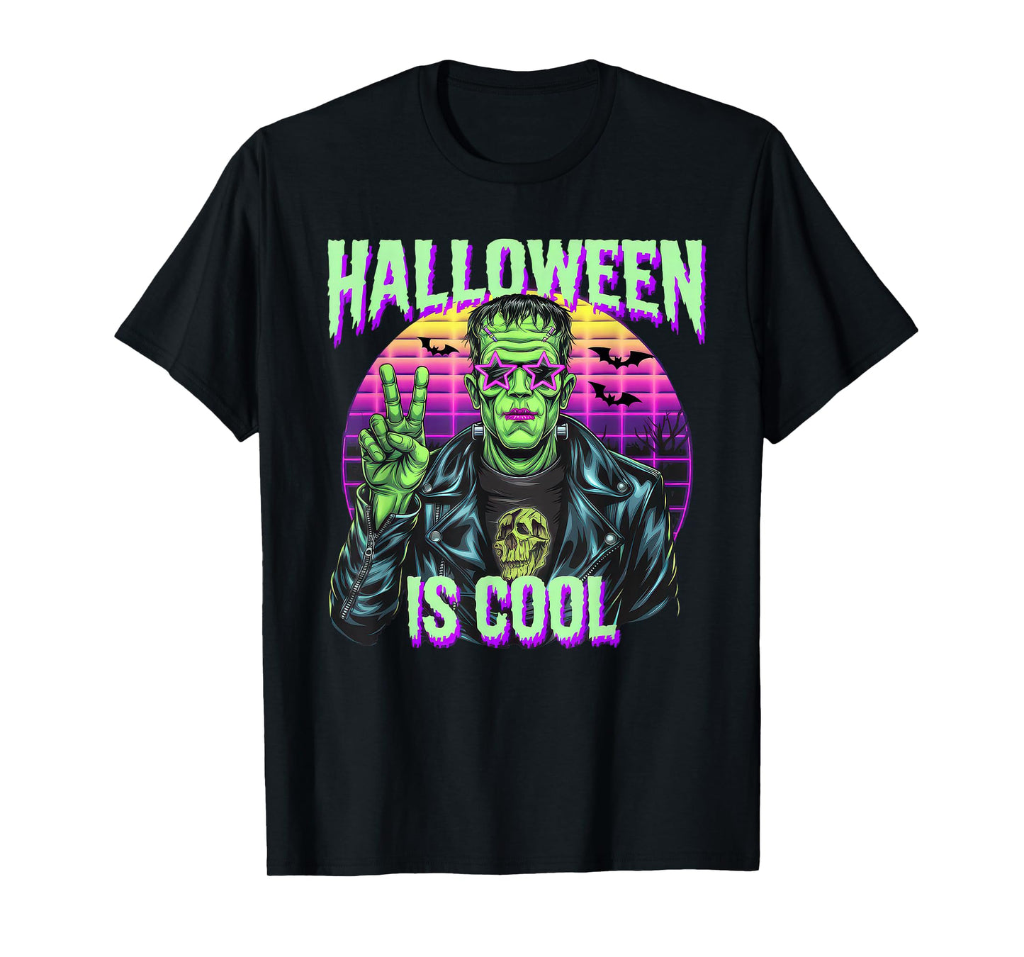 Halloween is Cool Tshirt Women Men Frankenstein Monster T-Shirt