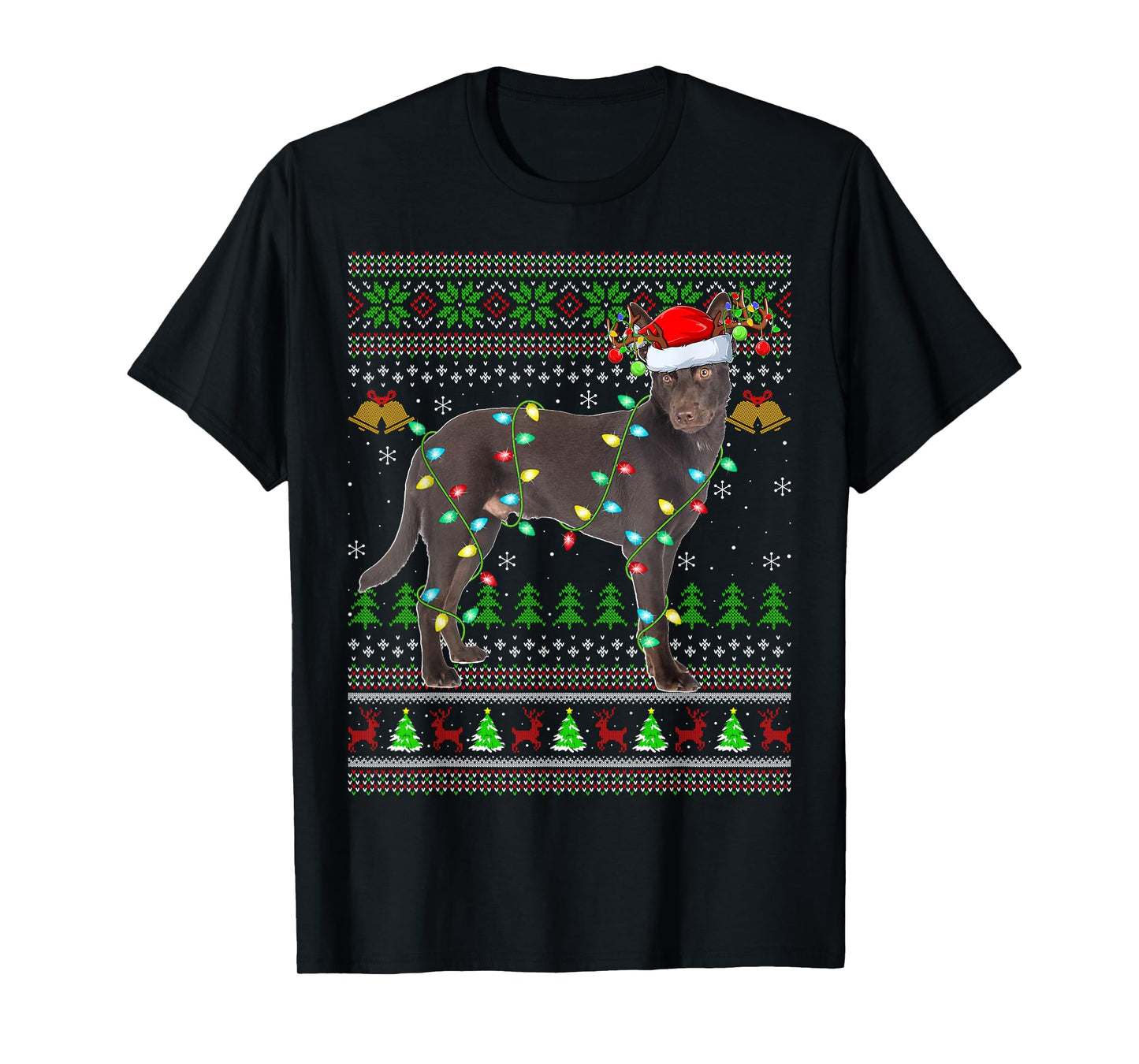 Australian Kelpie Dog Ugly Christmas Sweaters Holiday Xmas T-Shirt