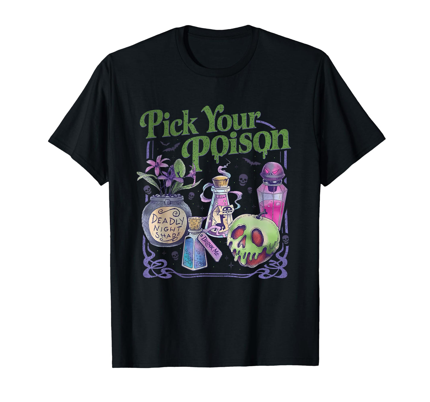Pick Your Poison Vintage Spooky Season Halloween T-Shirt