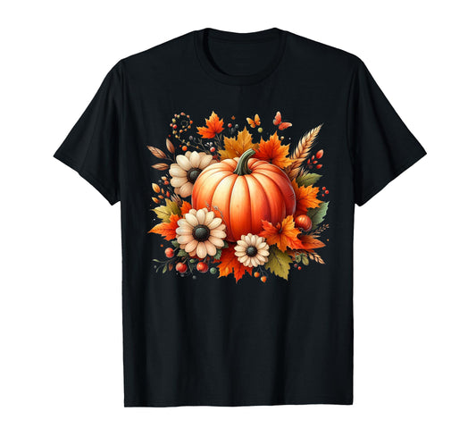 Pumpkin Garphic Fall Autumn Thanksgiving Vintage Pumpkin T-Shirt