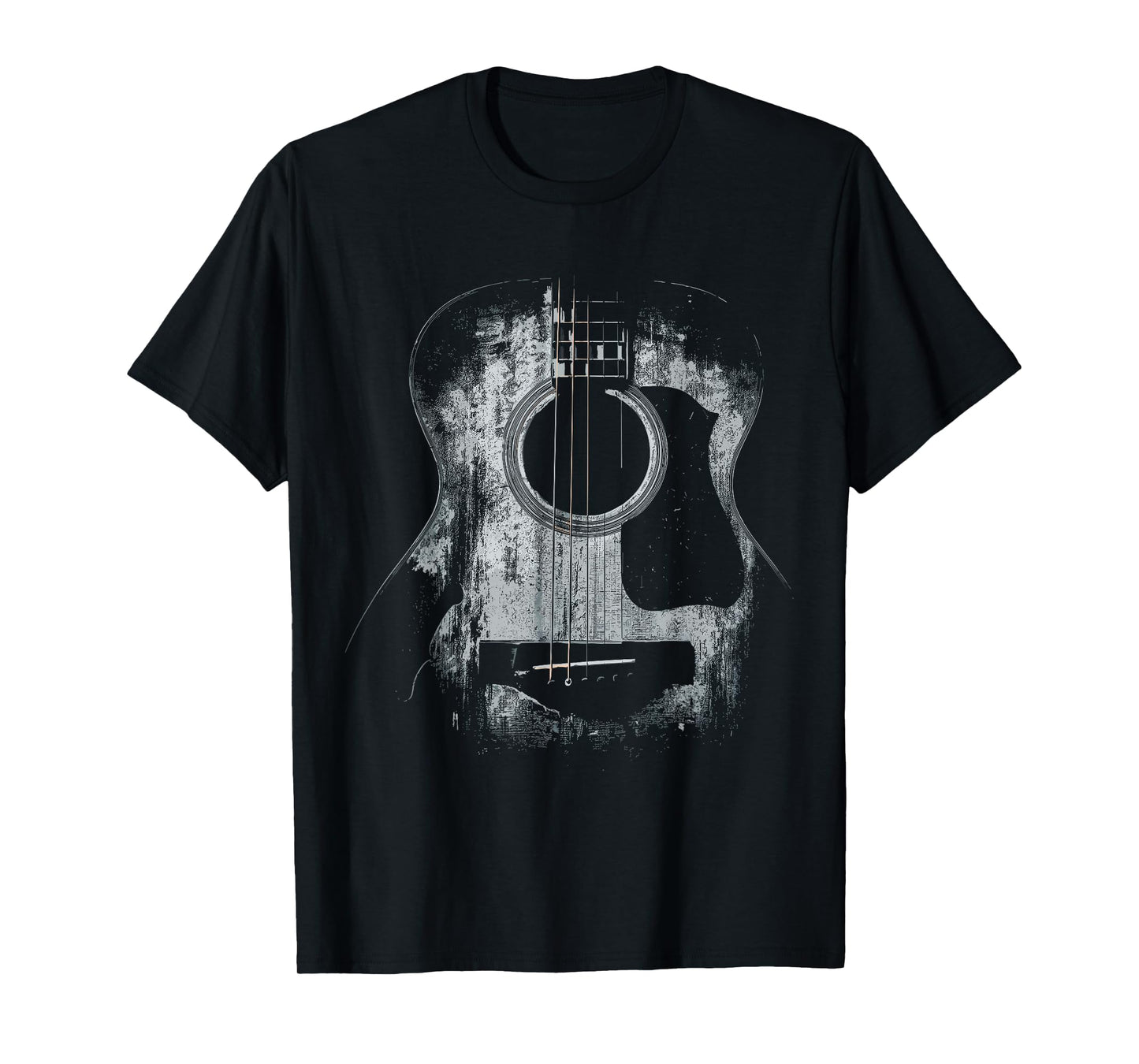 Distressed Acoustic Guitar Player Rock & Roll T-Shirt