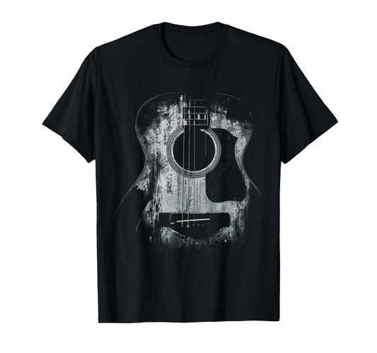 Distressed Acoustic Guitar Player Rock & Roll T-Shirt