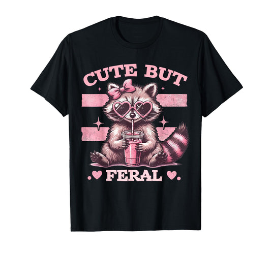 Raccoon Cute But Feral Toddler Funny Animal Gifts vintage T-Shirt