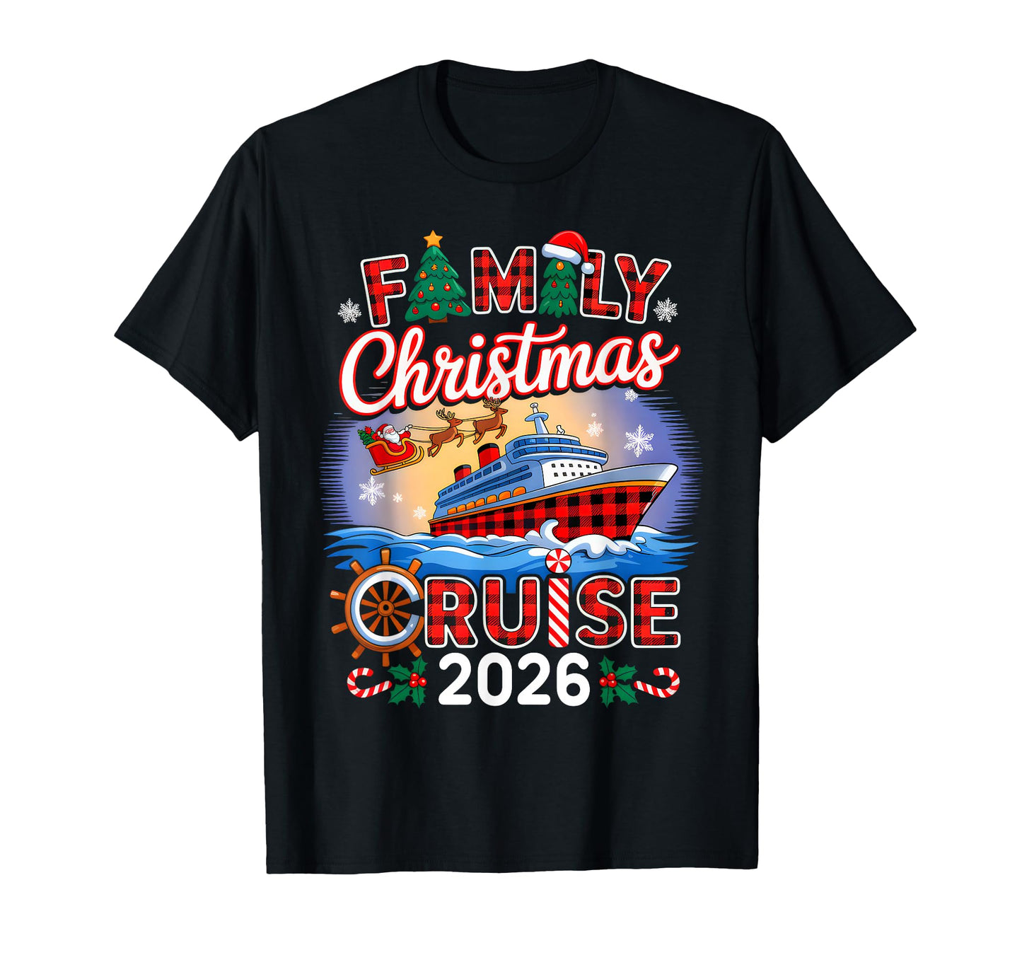 Family Christmas Cruise 2026 Matching Family Cruise Holiday T-Shirt