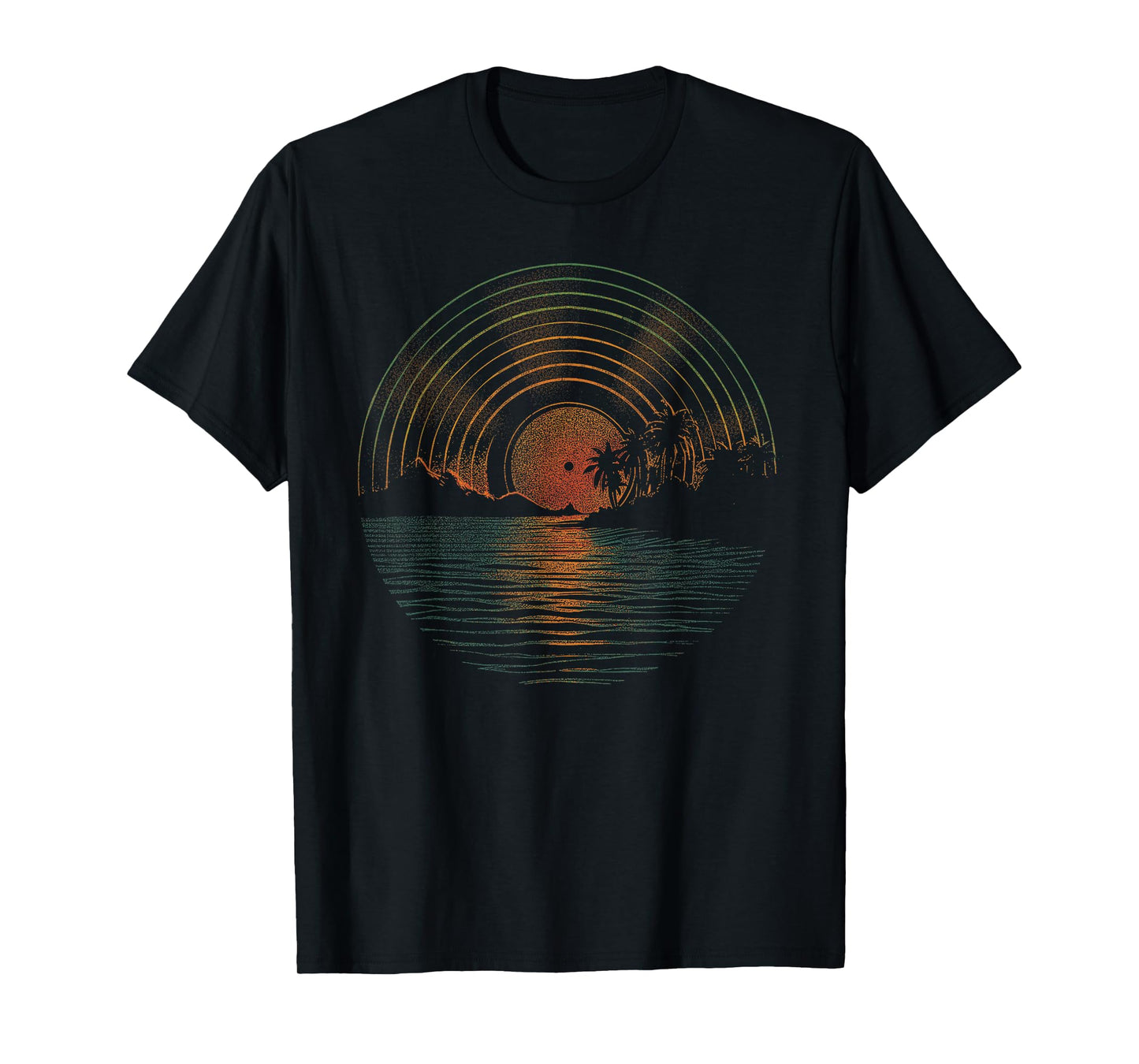 Summer Vinyl Shirt Sunset Vinyl LP Record Music of Summer T-Shirt
