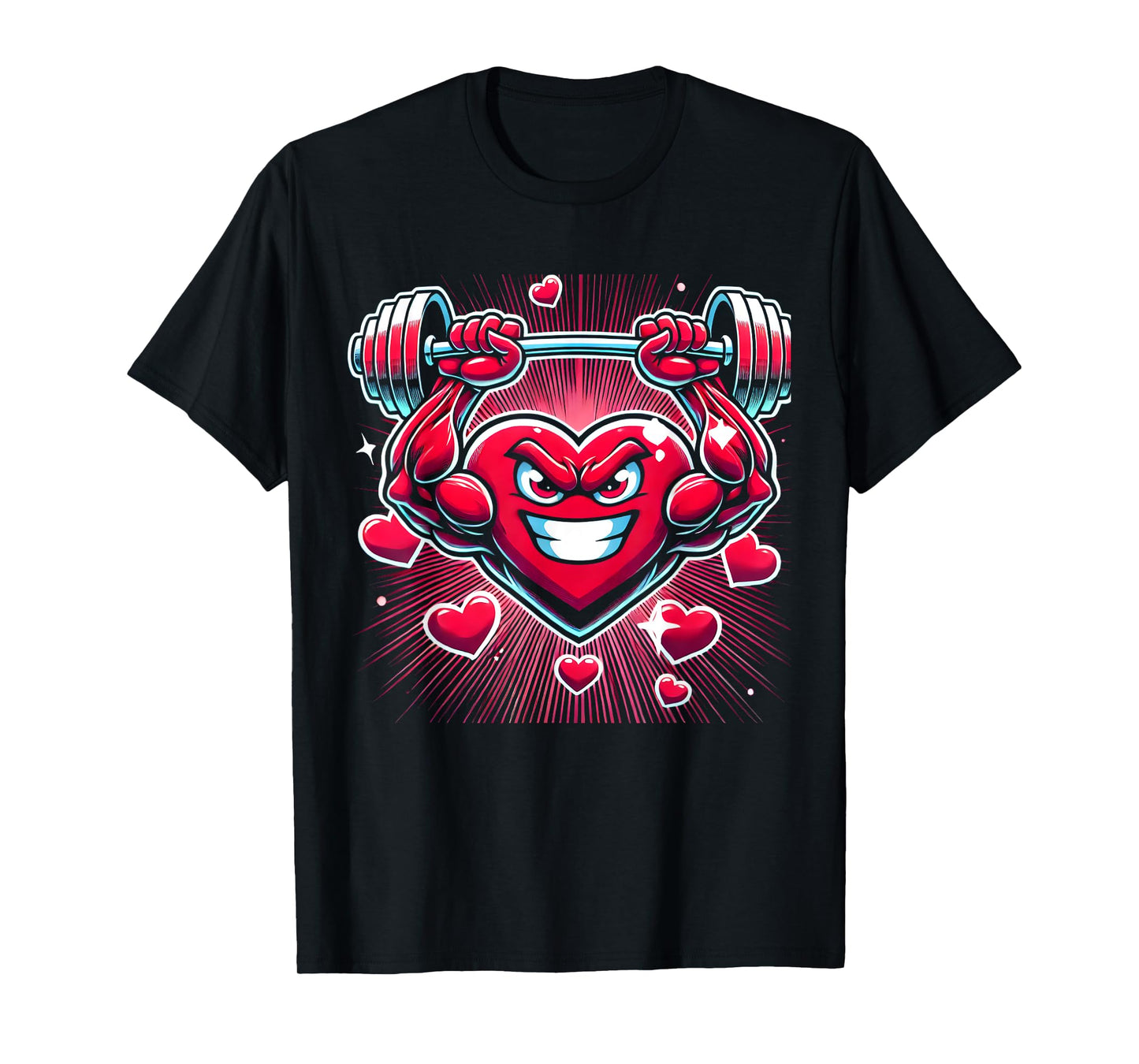 Valentines Day Heart Weightlifting Funny Deadlift Fitness T-Shirt