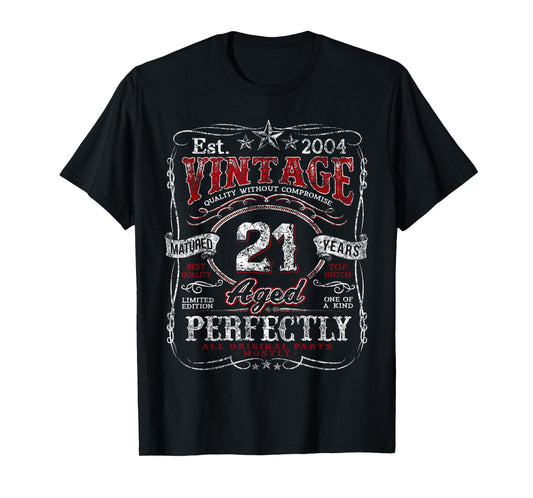 Vintage 2004 Limited Edition Shirt 21 year old 21st Birthday T-Shirt