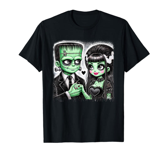 halloween lovers frankenstein skeleton for men women family T-Shirt