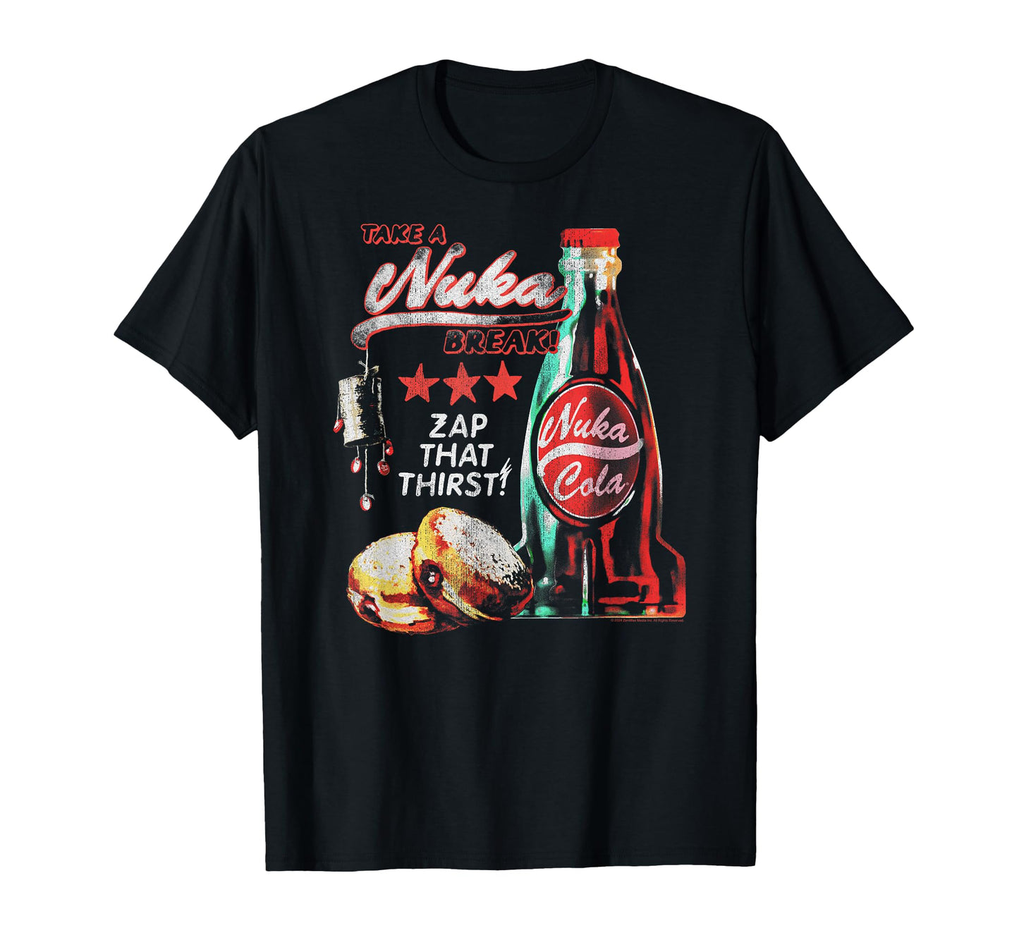 Fallout Video Game Take a Nuka Cola Break Zap That Thirst T-Shirt