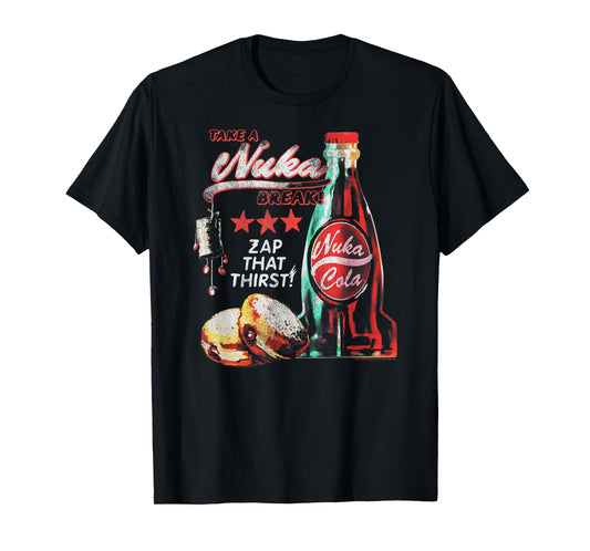Fallout Video Game Take a Nuka Cola Break Zap That Thirst T-Shirt