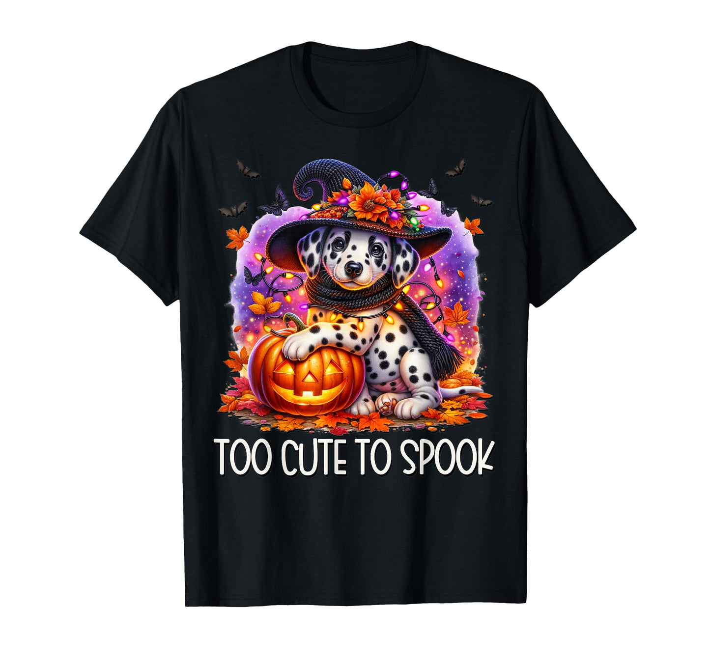 Halloween Dalmatian Puppy is Too Cute to Spook for Dog Lover T-Shirt