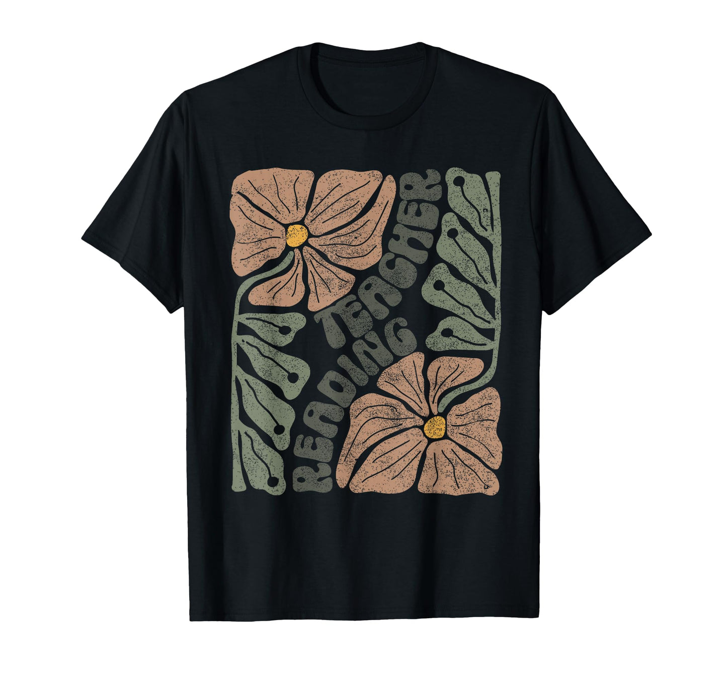 Boho Floral Reading Teacher Retro Reading Specialist Wildfl T-Shirt