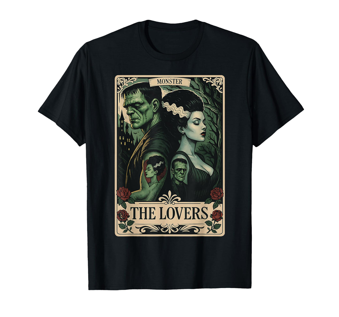 The Lovers Frankenstein Monster Horror Design for Halloween T-Shirt