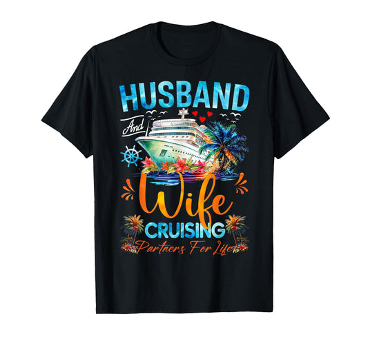 Matching Couple Shirt Husband Wife Cruising 2025 Tee Cruise T-Shirt