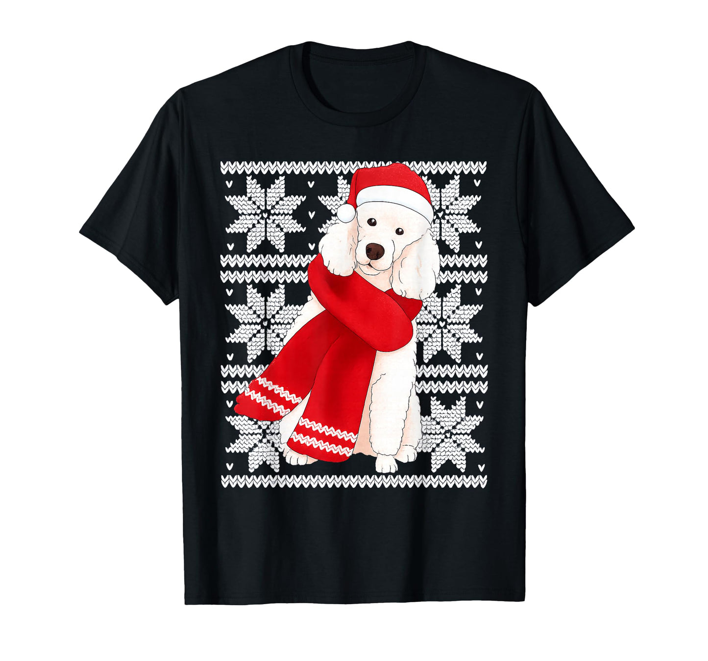 Poodle Ugly Christmas Holiday Dog Lover T-Shirt