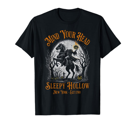 Vintage Mind Your Head Sleepy Hollow Headless Horseman T-Shirt