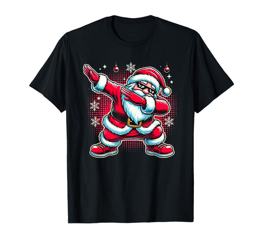 Dabbing Santa Claus Funny Christmas Boys Kids Girls Xmas Dab T-Shirt