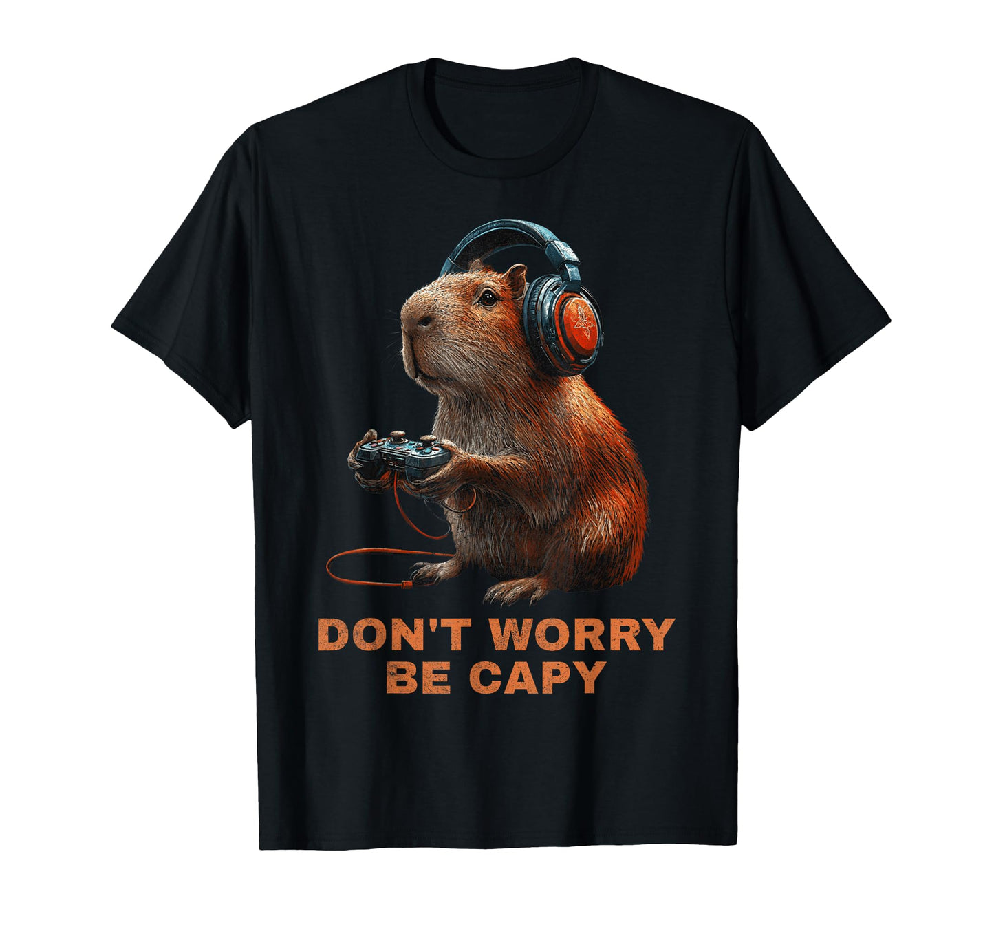 Capybara Don'T Worry Be Capy Video Game Funny Retro Vintage T-Shirt
