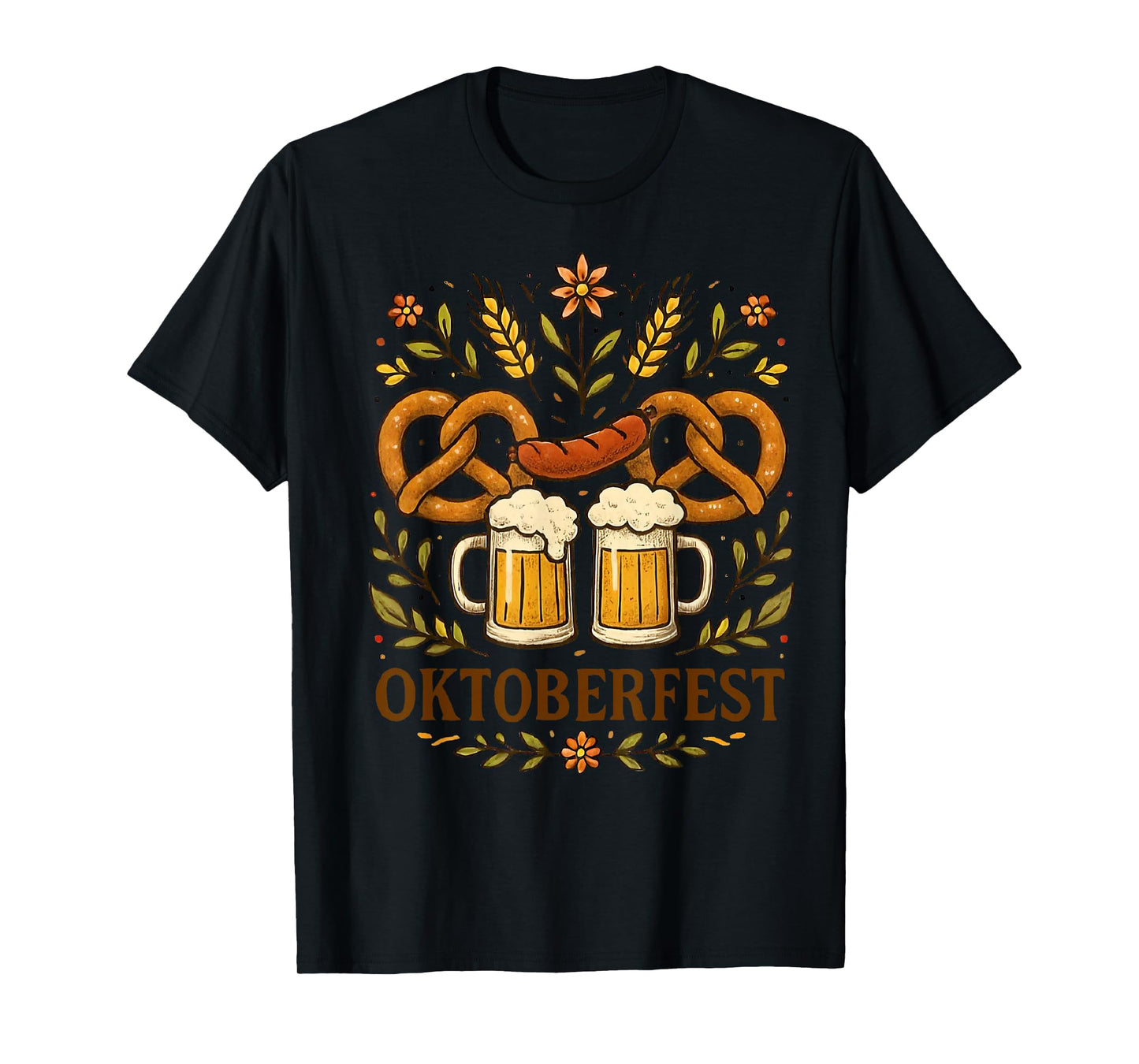 Funny Oktoberfest German Drinking Men Women Vintage T-Shirt